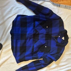 J. Crew Navy and Black Checkered Shirt
